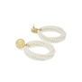 Statement faux pearl twist earrings